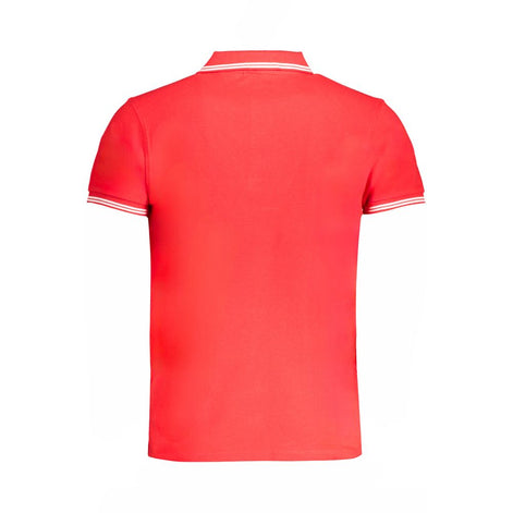 Cavalli Class Red Cotton Men Polo Shirt Cavalli Class