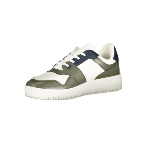 Tommy Hilfiger Green Leather Men Sneaker Tommy Hilfiger
