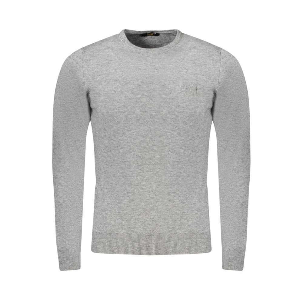 Cavalli Class Grigio Viscosa Men's Sweater Cavalli Class