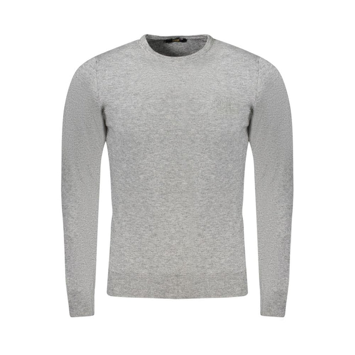 Cavalli Class Grigio Viscosa Men's Sweater Cavalli Class