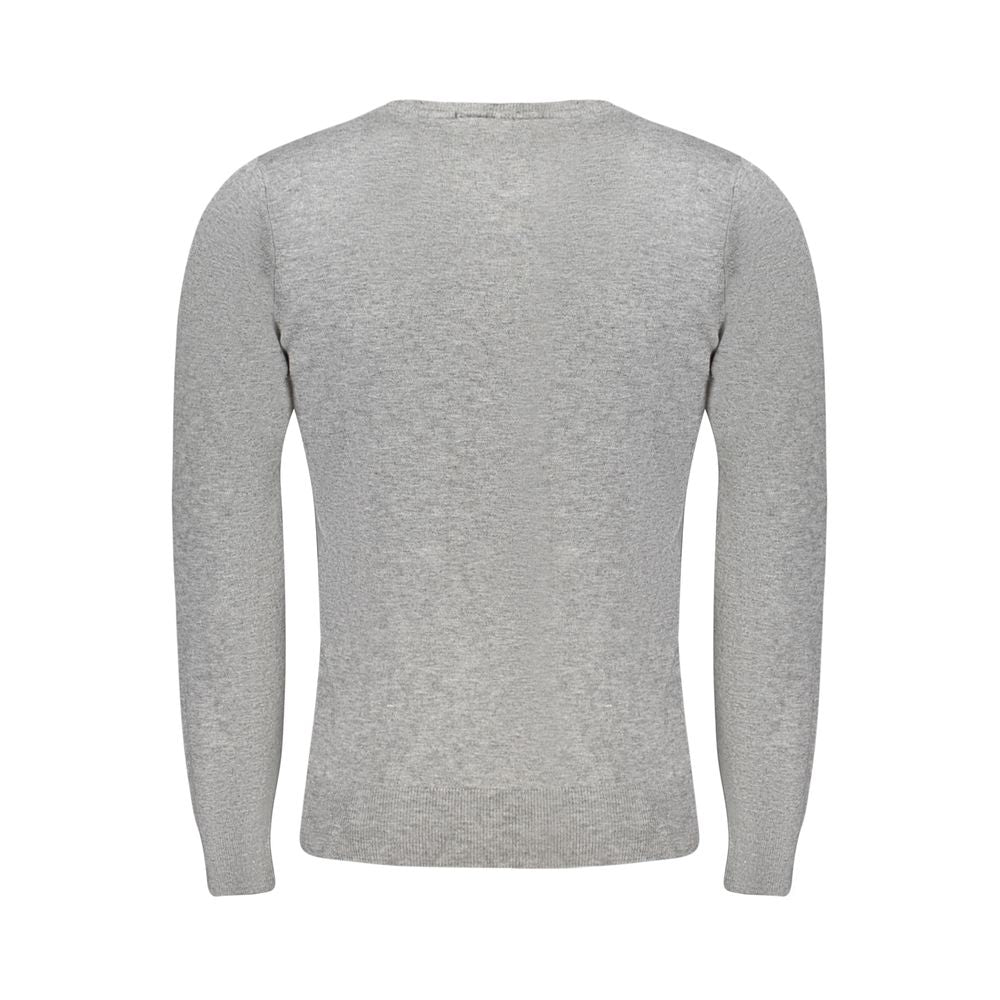 Cavalli Class Grigio Viscosa Men's Sweater Cavalli Class