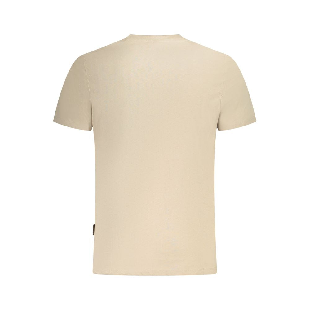Napapijri Beige Cotton Mens T-Shirt Napapijri