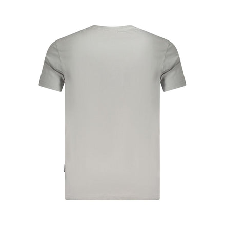 Napapijri Grigio Cotton Men T-Shirt Napapijri