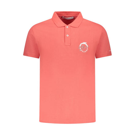 Trussardi Pink Cotton Men Polo Shirt Trussardi