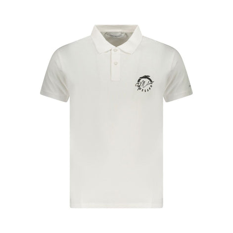Trussardi White Cotton Men Polo Shirt Trussardi