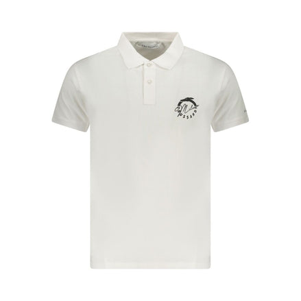 Trussardi White Cotton Men Polo Shirt Trussardi