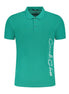 Cavalli Class Green Cotton Men Polo Shirt Cavalli Class
