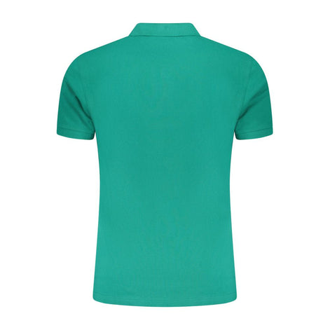 Cavalli Class Green Cotton Men Polo Shirt Cavalli Class