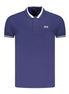 Cavalli Class Blue Cotton Men Polo Shirt Cavalli Class