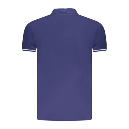 Cavalli Class Blue Cotton Men Polo Shirt Cavalli Class