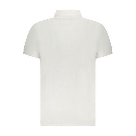 Cavalli Class White Cotton Men Polo Shirt Cavalli Class