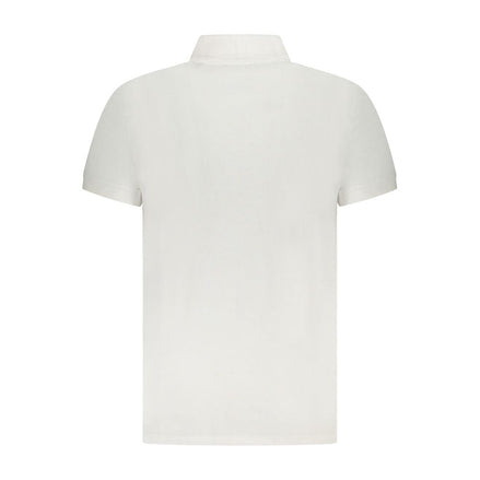Cavalli Class White Cotton Men Polo Shirt Cavalli Class