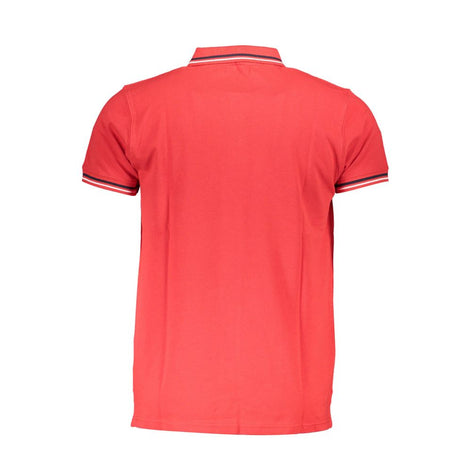 Cavalli Class Red Cotton Men Polo Shirt Cavalli Class