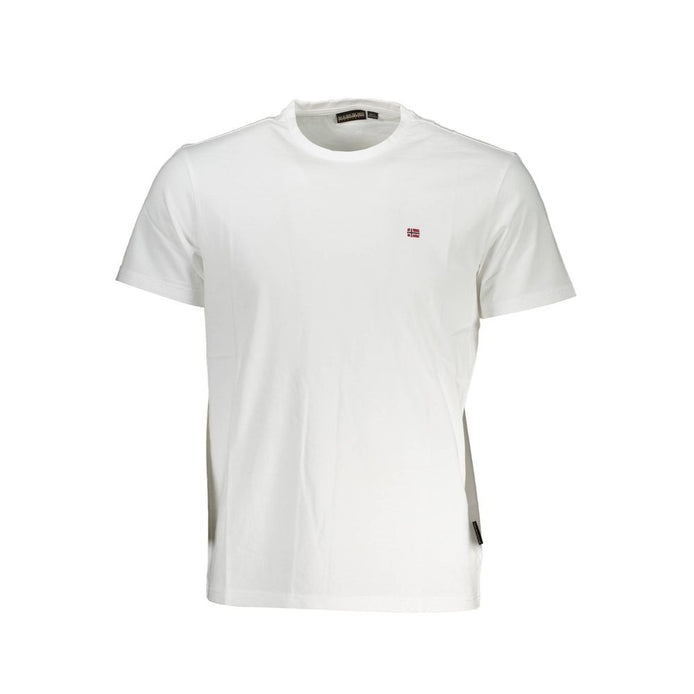 Napapijri Bianco Cotton Men T-Shirt Napapijri