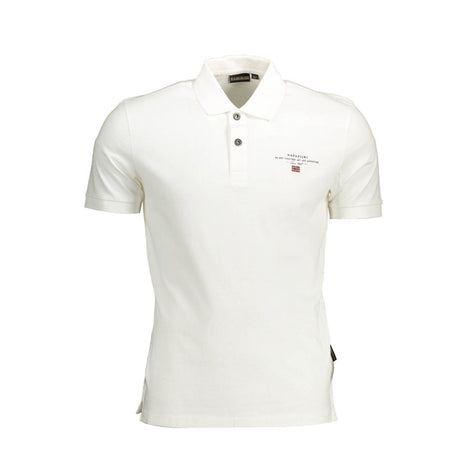 Napapijri White Cotton Men's Polo Shirt Napapijri