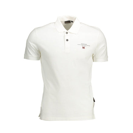 Napapijri White Cotton Men's Polo Shirt Napapijri