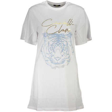 Cavalli Class White Cotton Women T-Shirt Cavalli Class