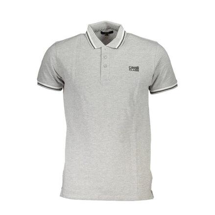 Cavalli Class Grigio Cotton Men Polo Cavalli Class