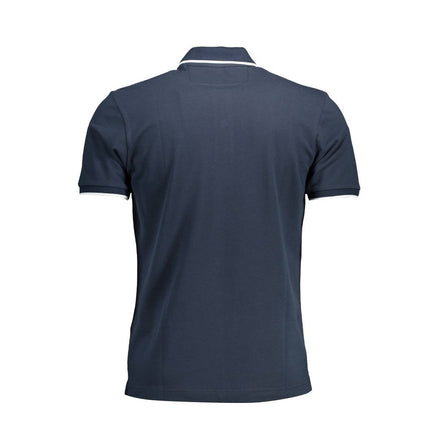 La Martina Blue Cotton Men Polo Shirt La Martina