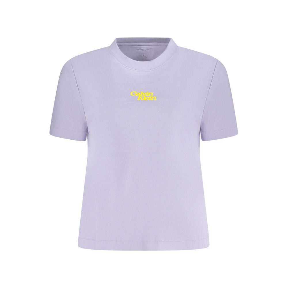 Calvin Klein Purple Cotton Women T-Shirt Calvin Klein