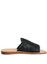 Dolce & Gabbana Black Monochrome Braided Raffia Slides Shoes Dolce & Gabbana