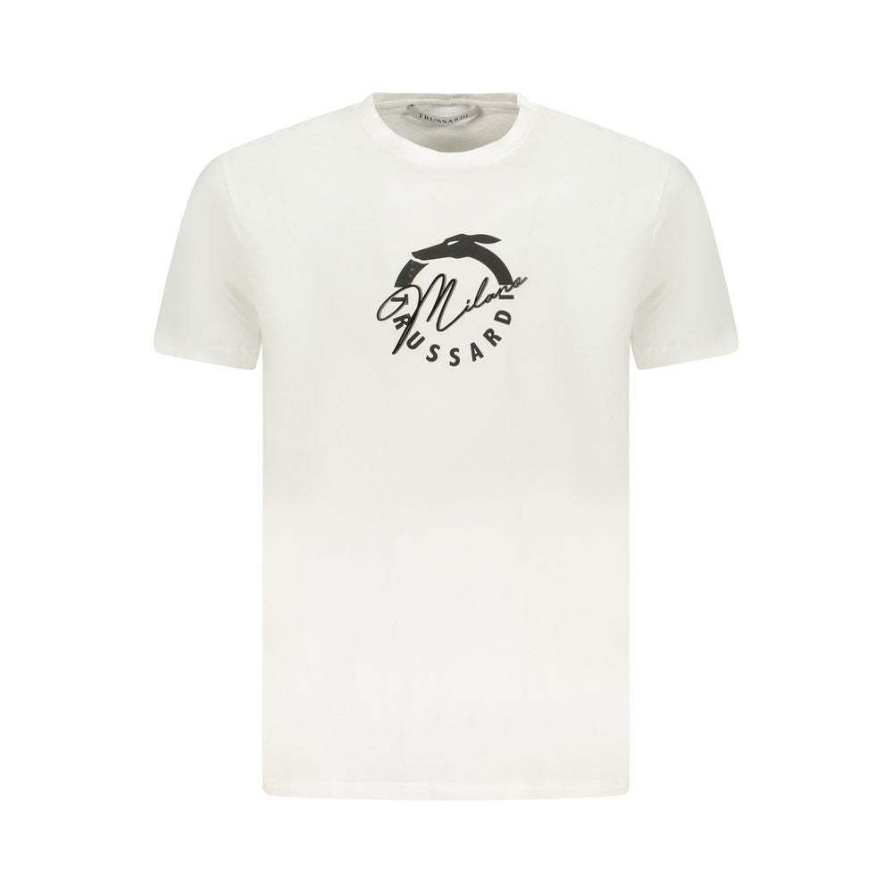 Trussardi White Cotton Men T-Shirt Trussardi