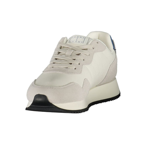 Tommy Hilfiger White Leather Men Sneaker Tommy Hilfiger