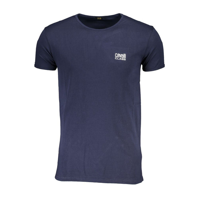 Cavalli Class Blue Cotton Men's T-Shirt Cavalli Class