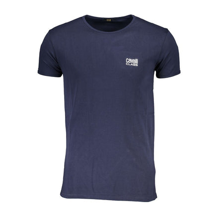 Cavalli Class Blue Cotton Men's T-Shirt Cavalli Class