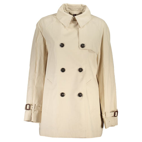 Tommy Hilfiger Beige Cotton Womens Trench Coat Tommy Hilfiger