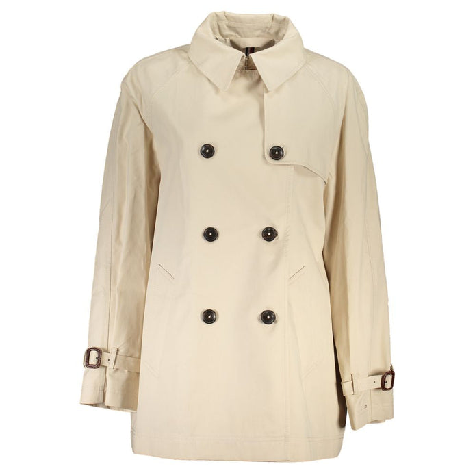 Tommy Hilfiger Beige Cotton Womens Trench Coat Tommy Hilfiger