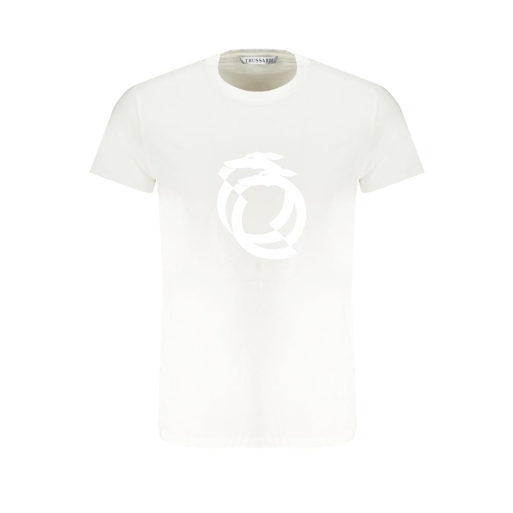 Trussardi White Cotton T-Shirt Trussardi