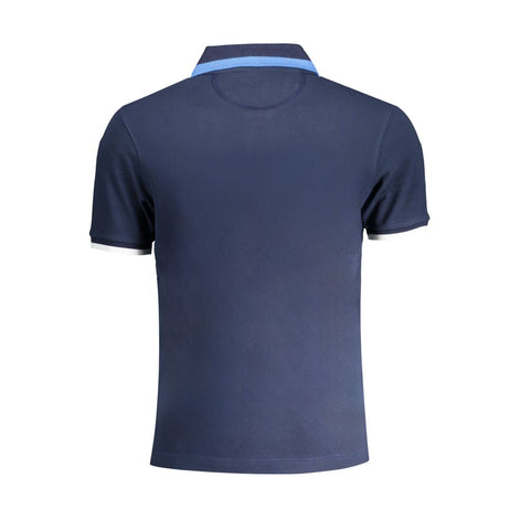 La Martina Blue Cotton Men Polo Shirt La Martina