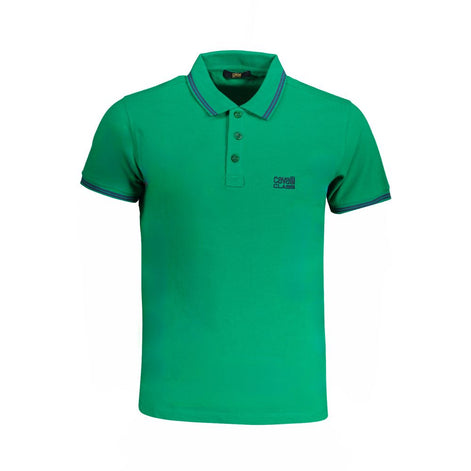 Cavalli Class Verde Cotton Men Polo Cavalli Class