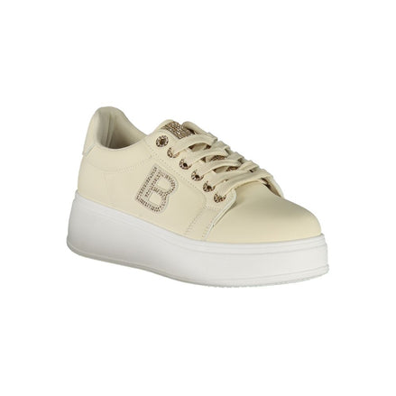 Laura Biagiotti Beige Polyester Women Sneaker Laura Biagiotti