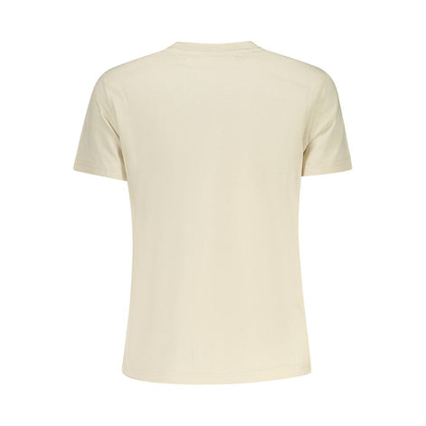 Tommy Hilfiger Beige Cotton Women T-Shirt Tommy Hilfiger