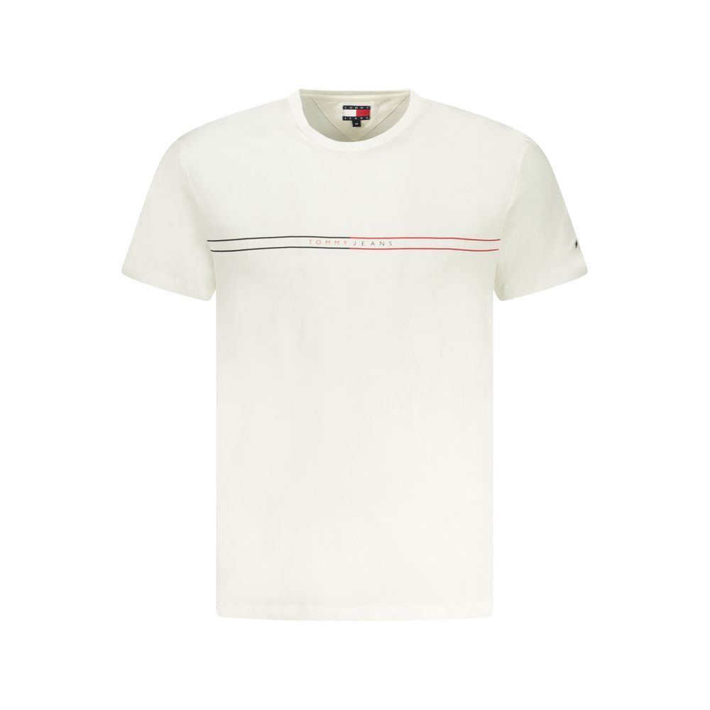 Tommy Hilfiger White Cotton Men T-Shirt Tommy Hilfiger