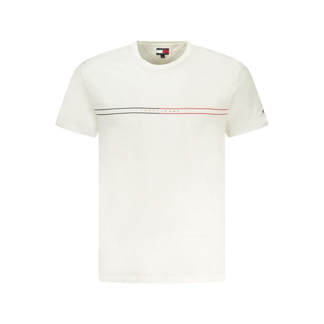 Tommy Hilfiger White Cotton Men T-Shirt Tommy Hilfiger