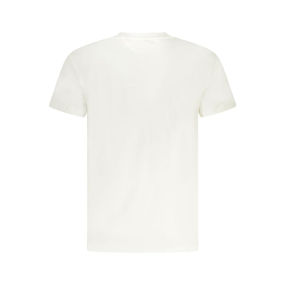 Tommy Hilfiger White Cotton Men T-Shirt Tommy Hilfiger