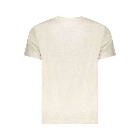Tommy Hilfiger Beige Cotton Men T-Shirt Tommy Hilfiger