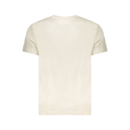 Tommy Hilfiger Beige Cotton Men T-Shirt Tommy Hilfiger