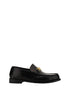 Versace Black Calf Leather Bos Taurus Slip-On Loafers Versace