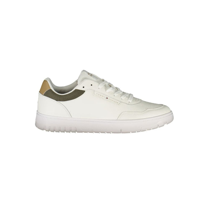 Tommy Hilfiger White Leather Men Sneaker Tommy Hilfiger