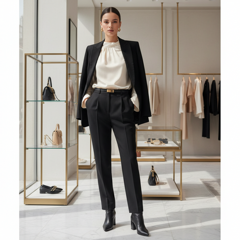 Balmain Black Wool Dress Pants Balmain