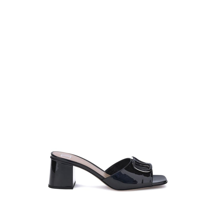 Valentino Garavani Black Calf Leather Bos Taurus Sandals Valentino Garavani