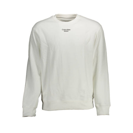 Calvin Klein White Cotton Men Sweatshirt Calvin Klein