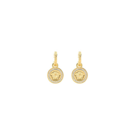 Versace Gold Brass Earrings Versace