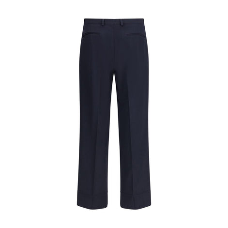 Valentino Blue Fleece Wool Dress Pants Valentino