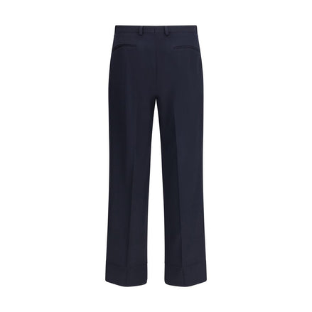 Valentino Blue Fleece Wool Dress Pants Valentino