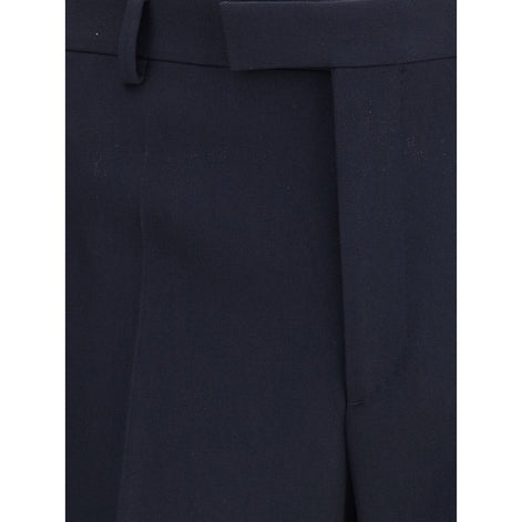 Valentino Blue Fleece Wool Dress Pants Valentino